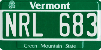 VT license plate NRL683