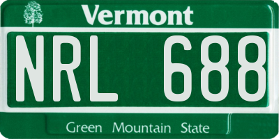 VT license plate NRL688