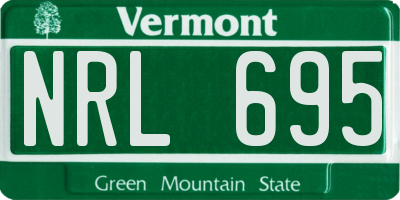 VT license plate NRL695