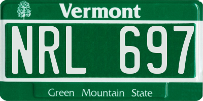 VT license plate NRL697