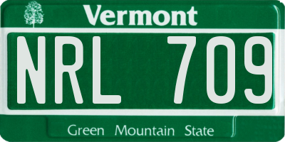 VT license plate NRL709