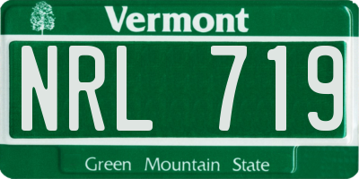 VT license plate NRL719