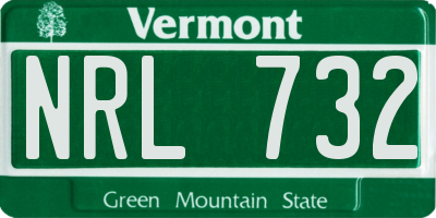 VT license plate NRL732