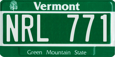 VT license plate NRL771