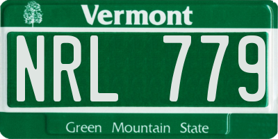 VT license plate NRL779