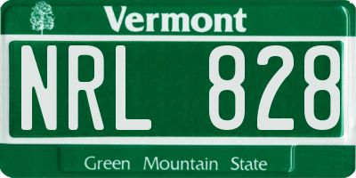 VT license plate NRL828