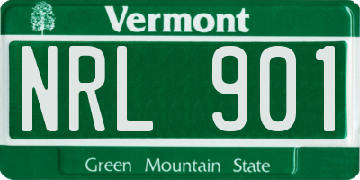 VT license plate NRL901