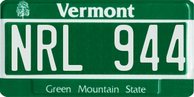 VT license plate NRL944