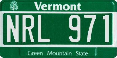 VT license plate NRL971