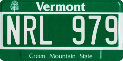 VT license plate NRL979