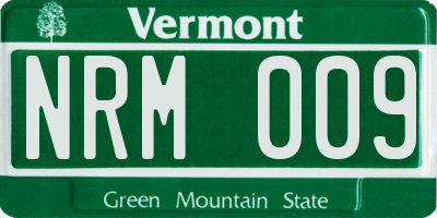 VT license plate NRM009