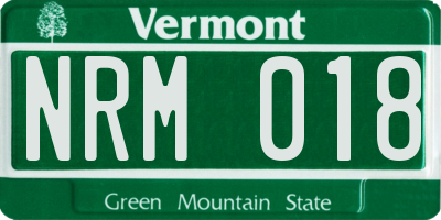 VT license plate NRM018