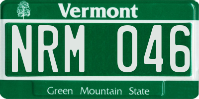 VT license plate NRM046