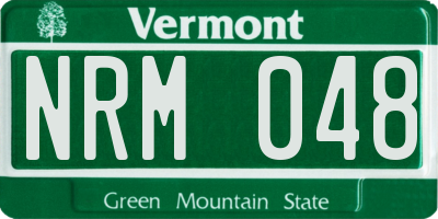 VT license plate NRM048