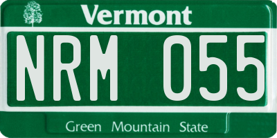 VT license plate NRM055