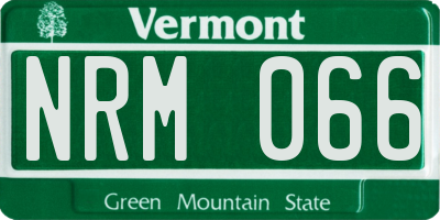 VT license plate NRM066
