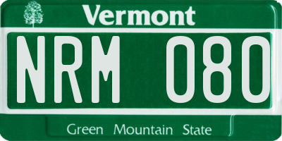 VT license plate NRM080