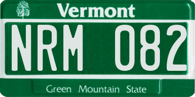VT license plate NRM082
