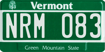 VT license plate NRM083