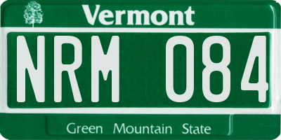 VT license plate NRM084