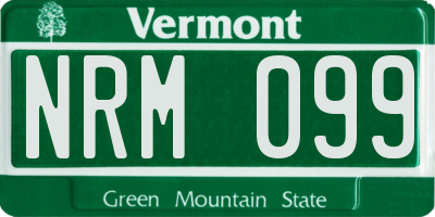 VT license plate NRM099