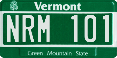 VT license plate NRM101