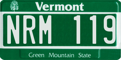 VT license plate NRM119