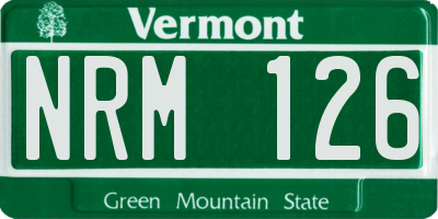 VT license plate NRM126