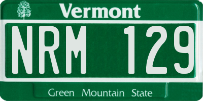 VT license plate NRM129
