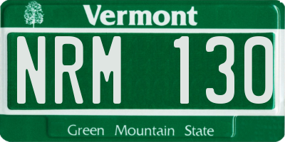 VT license plate NRM130