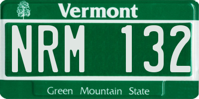 VT license plate NRM132