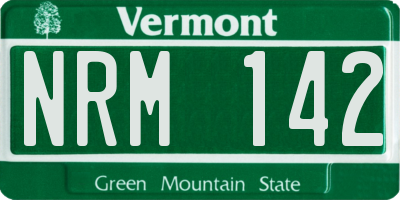 VT license plate NRM142