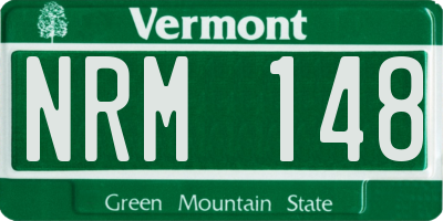 VT license plate NRM148
