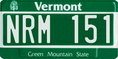 VT license plate NRM151