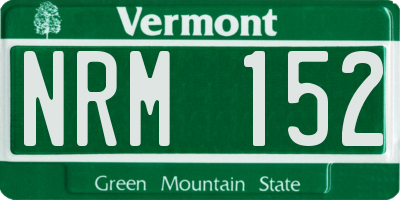 VT license plate NRM152