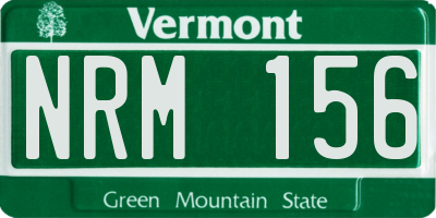 VT license plate NRM156
