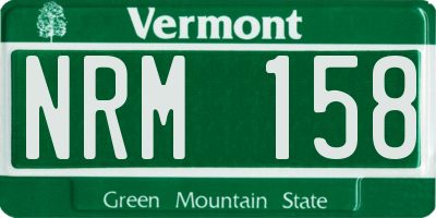 VT license plate NRM158