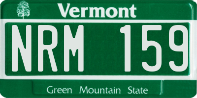 VT license plate NRM159