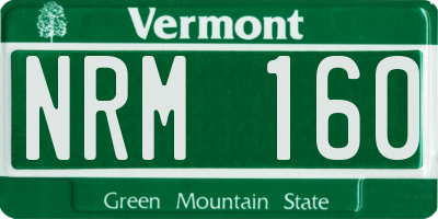 VT license plate NRM160