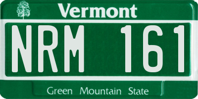 VT license plate NRM161