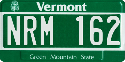 VT license plate NRM162