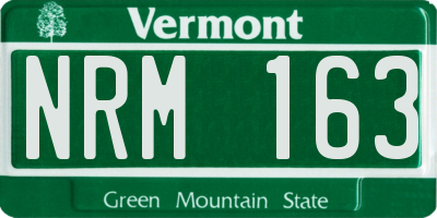 VT license plate NRM163