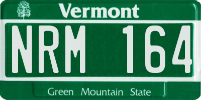 VT license plate NRM164