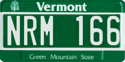 VT license plate NRM166