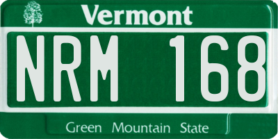 VT license plate NRM168