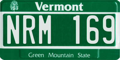 VT license plate NRM169