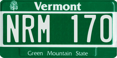 VT license plate NRM170