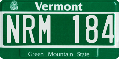 VT license plate NRM184