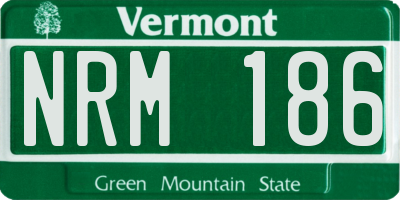VT license plate NRM186