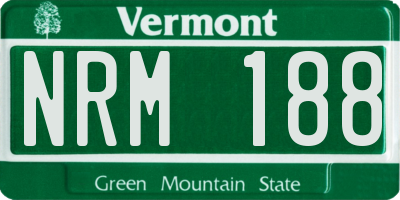 VT license plate NRM188